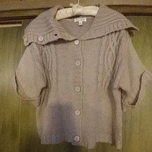 True self tan cable knit cardigan